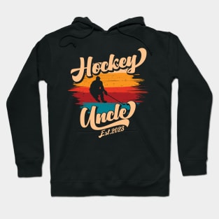 Hockey Uncle Est 2023 New Uncle Pregnancy Announcement Hoodie